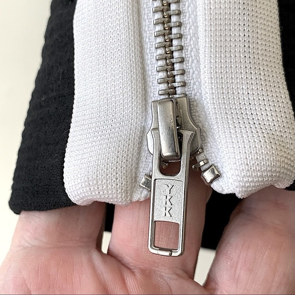 𝅺HELMUT Lange Rafter Side Zip Miniskirt in Black and White Size 10 - Picture 12 of 13